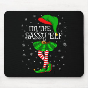 Family Matching Women Girls I'm The Sy Elf Christm Mouse Pad