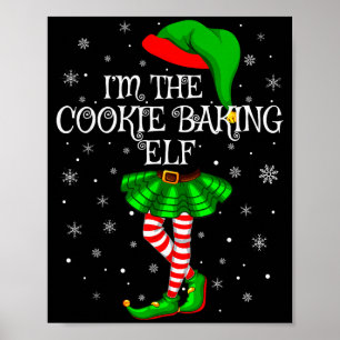 Family Matching Women Girls The Cookie Baking Elf Poster