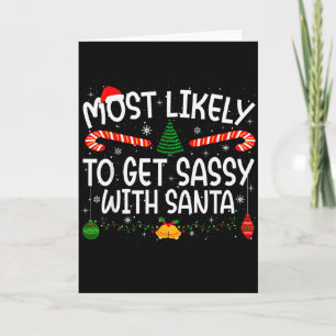 Family Matching Xmas Most Likely To Nap On Christm Card