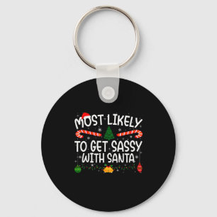 Family Matching Xmas Most Likely To Nap On Christm Key Ring