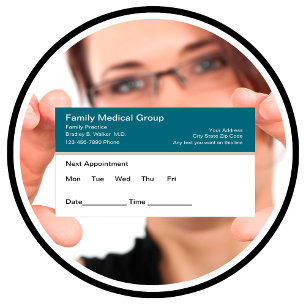 Family Medical Doctor Appointment Cards