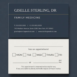 Family Medicine Doctor Office Appointment Reminder Card