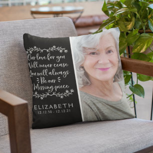 Family Memorial Photo Keepsake Cushion