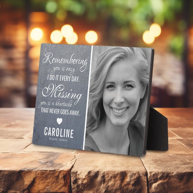 Family Memorial | Photo Remembrance Keepsake Plaque (Creator Uploaded)