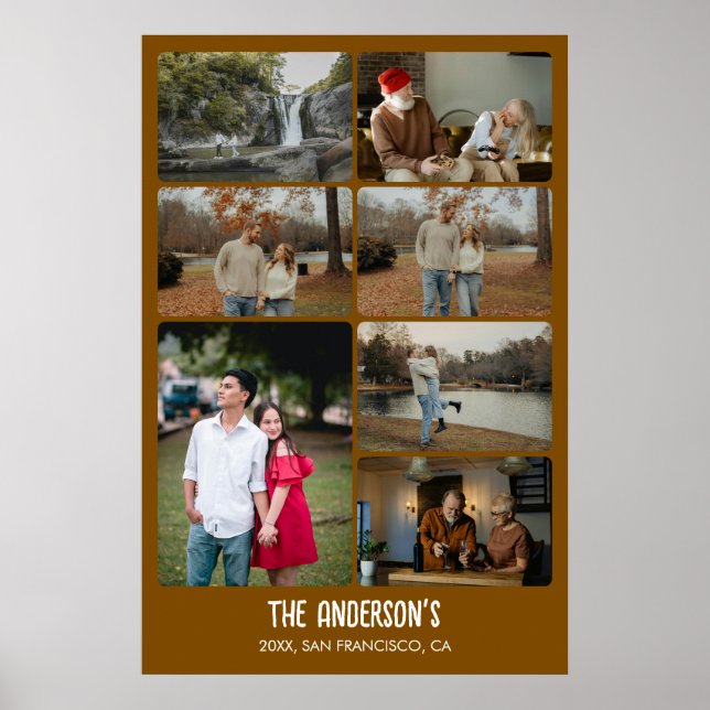 Family Memories Modern Photo Collage Poster (Front)