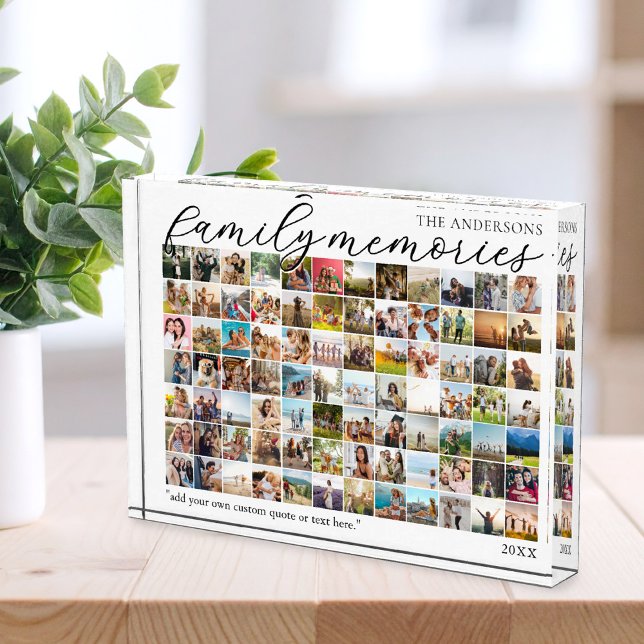 Family Memories Personalised 84 Picture Collage Photo Block (Creator Uploaded)