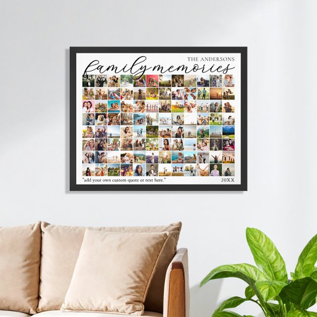 Family Memories Personalised 96 Photo Collage Poster (Creator Uploaded)