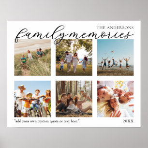Family Memories Personalised Photo Collage Poster