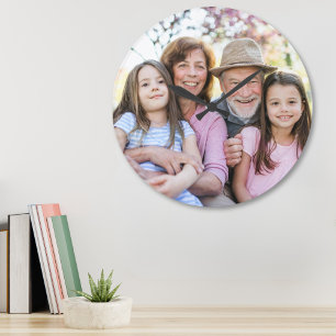 Family Memories Personalized Grandparent Photo Large Clock