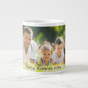 Family Memories Photo Christmas Holiday Gift  Large Coffee Mug