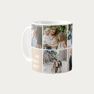 Family Memories Simple Photo Collage Coffee Mug