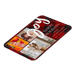 Family Memory Keepsake Festive Holiday Photo Magnet