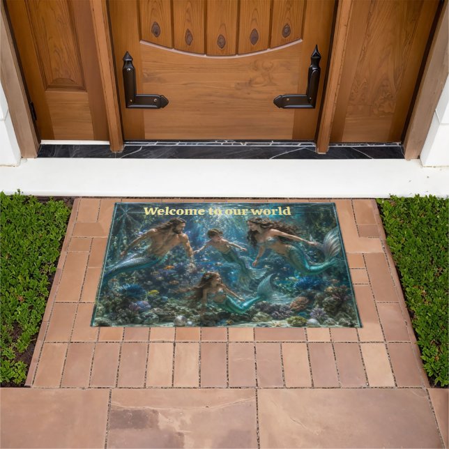 Family Mermaid Doormat (Outdoor)