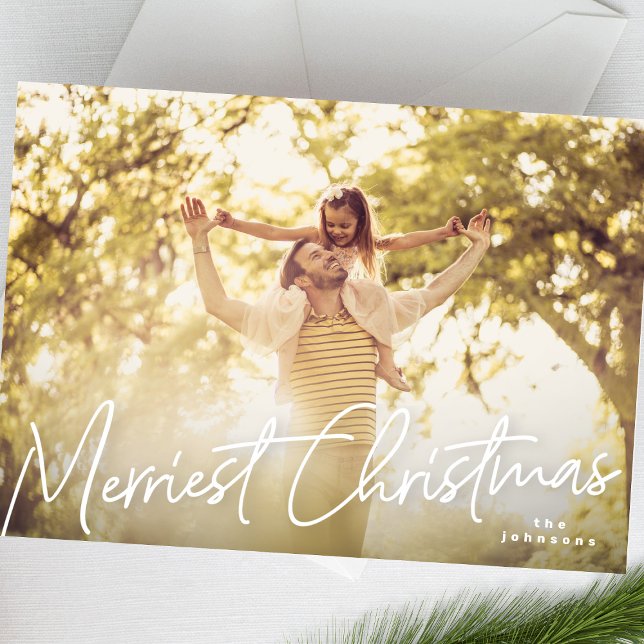 Family Merriest Christmas Photo Holiday Card (Creator Uploaded)