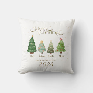 Family Merry Christmas Gift, Personalised Family  Cushion