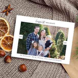 Family Merry Christmas Holiday Photo Card