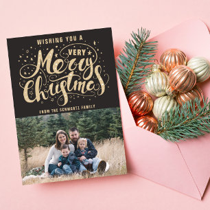 Family Merry Christmas Holiday Photo Card