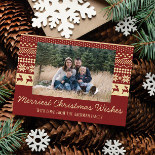 Family Merry Christmas Holiday Photo Card
