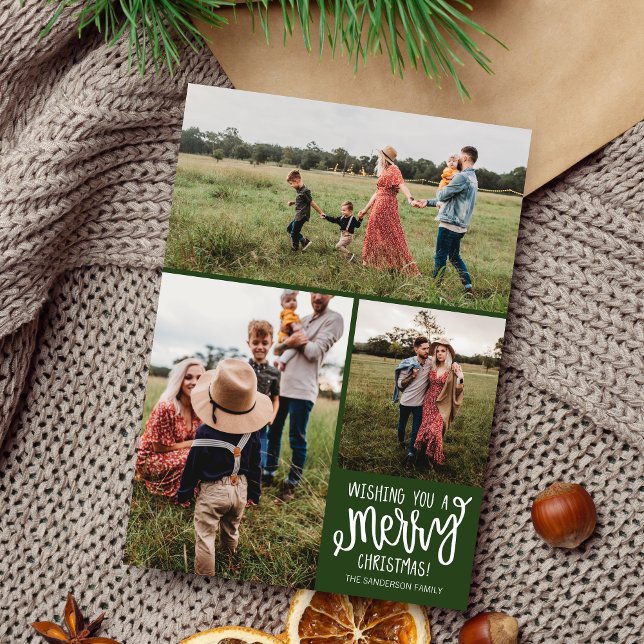Family Merry Holiday Christmas Photo Card (Creator Uploaded)