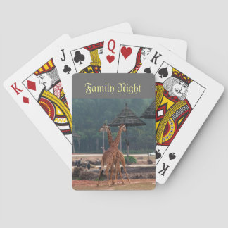 Family might, Two giraffes comforting each other Playing Cards