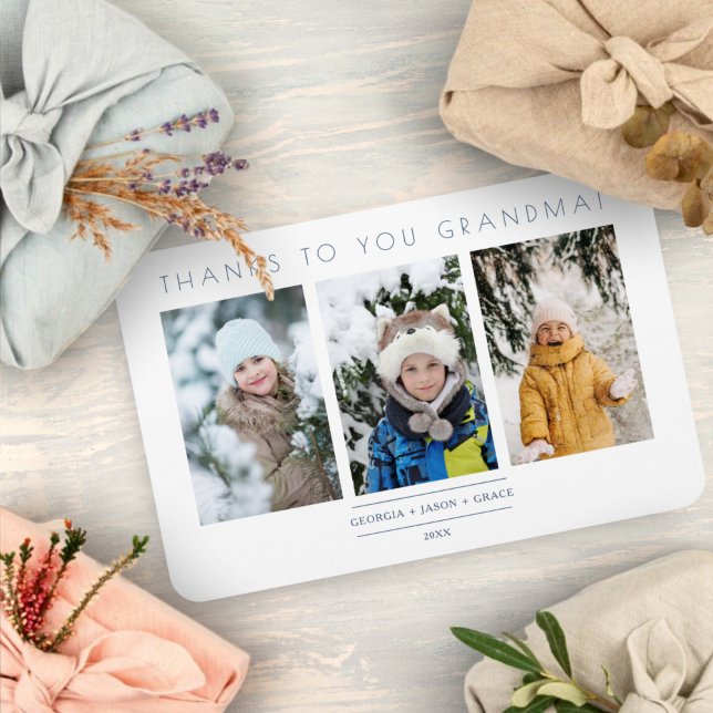 Family Minimalist 3 Photos Collage Keepsake Magnet (Creator Uploaded)