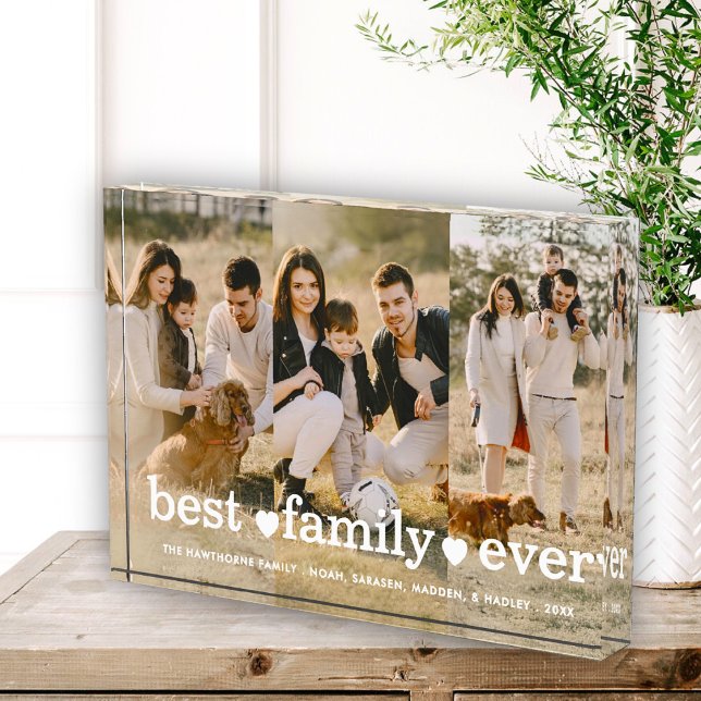 Family Modern Simple Script Photo Collage Block (Creator Uploaded)