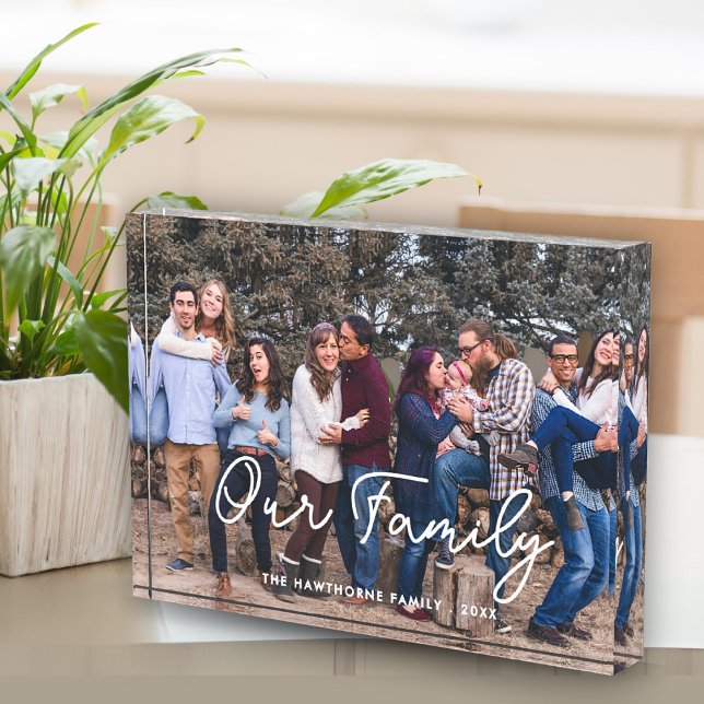Family Modern Simple Script Typography Photo Block (Creator Uploaded)