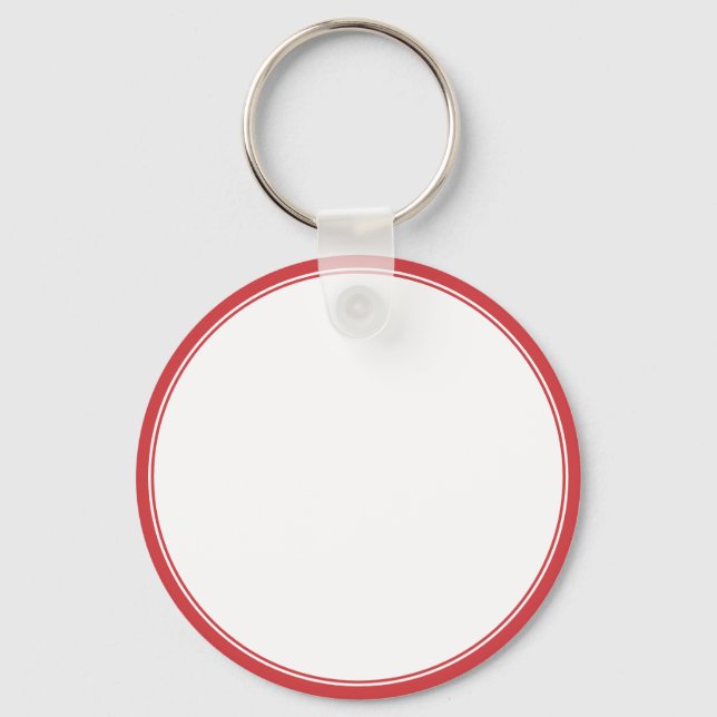 Family Modern Sporty Simple Photo Keepsake Key Ring (Front)