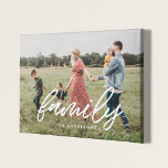 Family modern typography overlay photo faux canvas print<br><div class="desc">Showcase your favourite family pictures with this modern faux canvas print,  with the word Family in a beautiful text overlay. You can easily change the colour and size of the text to fit your picture.</div>
