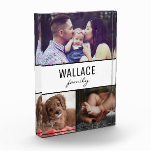 "Family Moments: Customisable Triple Photo Block"
