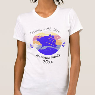 Family Moms/Ladies Cruising with you Personalize T-Shirt