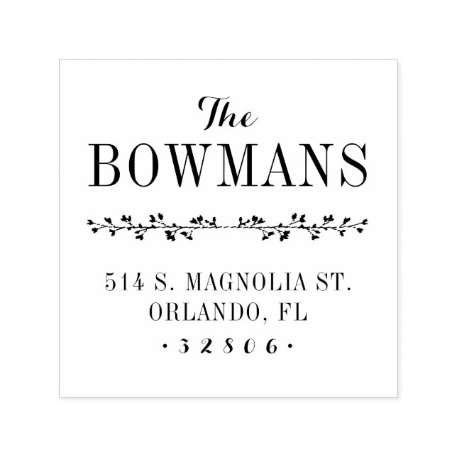 Family Monogram Address Stamp (Design)