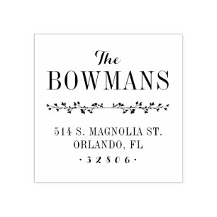 Family Monogram Address Stamp