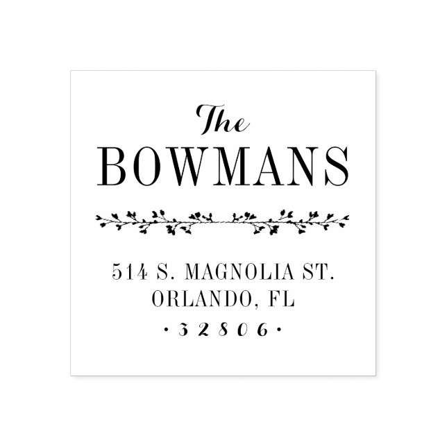 Family Monogram Address Stamp (Imprint)