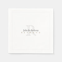 family monogram (names/initial) on white standard