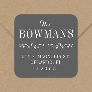 Family Monogram Return Address Stickers