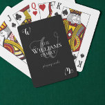 Family monogrammed black playing cards<br><div class="desc">Create a cool and modern black colour playing cards with family monogram</div>