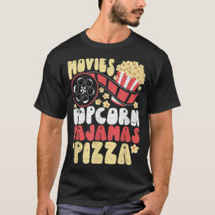 Family Movie Watching Night Popcorn  T-Shirt