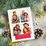 FAMILY MULTI PHOTO modern minimal simple banner Holiday Card<br><div class="desc">by kat massard >>> WWW.SIMPLYSWEETPAPERIE.COM <<< An elegant card design featuring quote that you can change yourself! White geometric border on the backside, giving you the opportunity to handwrite a personal message or place a full portrait photo. NOTE >> Contact me kat@simplysweetpaperie.com if you need help to resize your photo/s...</div>