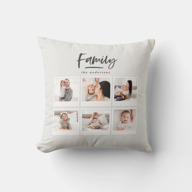 family multi photo photograph cushion (Front)
