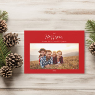 Family Multi Photo Simple Christmas Holiday Card
