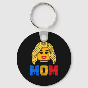 Family mum master builder building bricks blocks key ring
