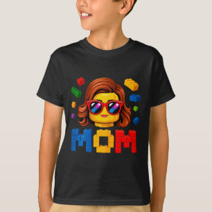 Family mum master builder building bricks blocks T-Shirt