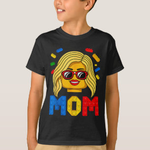 Family Mum Master Builder Building Bricks Blocks T-Shirt