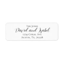 Family Name and Couple Names Return Address