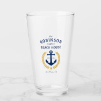 Family Name Beach House Anchor Gold Style Laurel