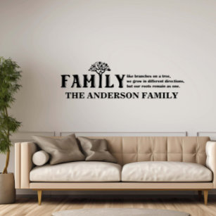 Family Name Branches Tree Personalised   Wall Decal