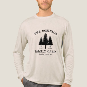 Family Name Cabin Rustic Country Forest Trees  Tri-Blend Shirt