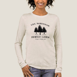 Family Name Cabin Rustic Country Forest Trees Tri-Blend Shirt