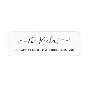 Family Name Calligraphy Chic Script Simple Modern
